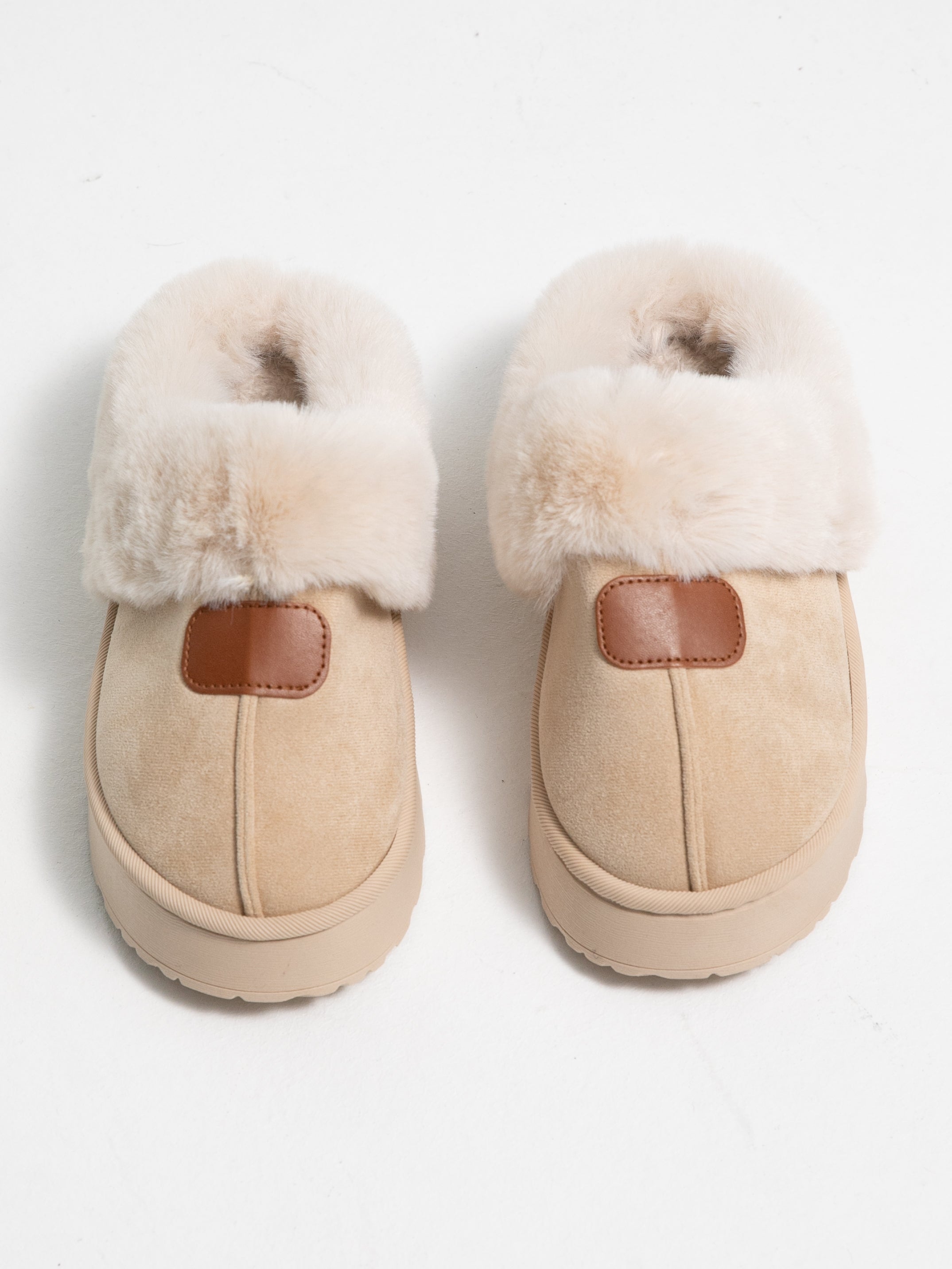 Plateau Boots mit Fell 