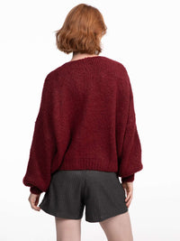 Bow-Cardigan "Iliya" in Burgundy