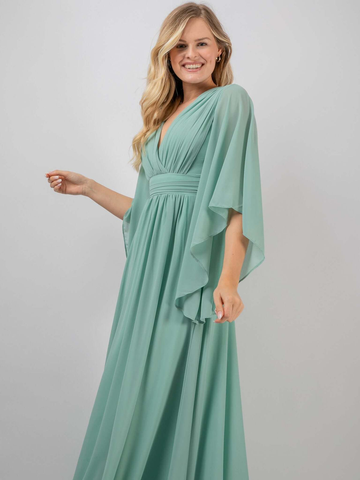 Abendkleid „Rosalie" in Aqua Green