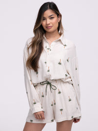 Leinen-Bluse "Palm Springs"