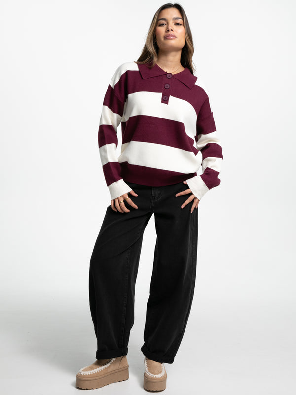 Polo-Shirt "Martina" in Burgundy