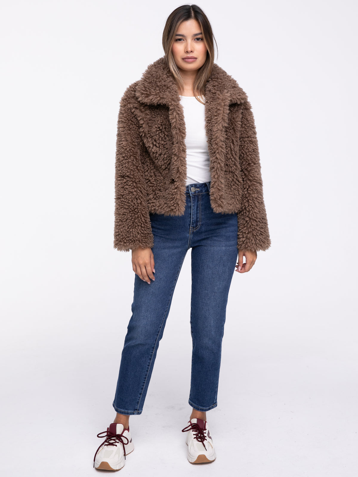 Teddyjacke "Lina" in Mocca