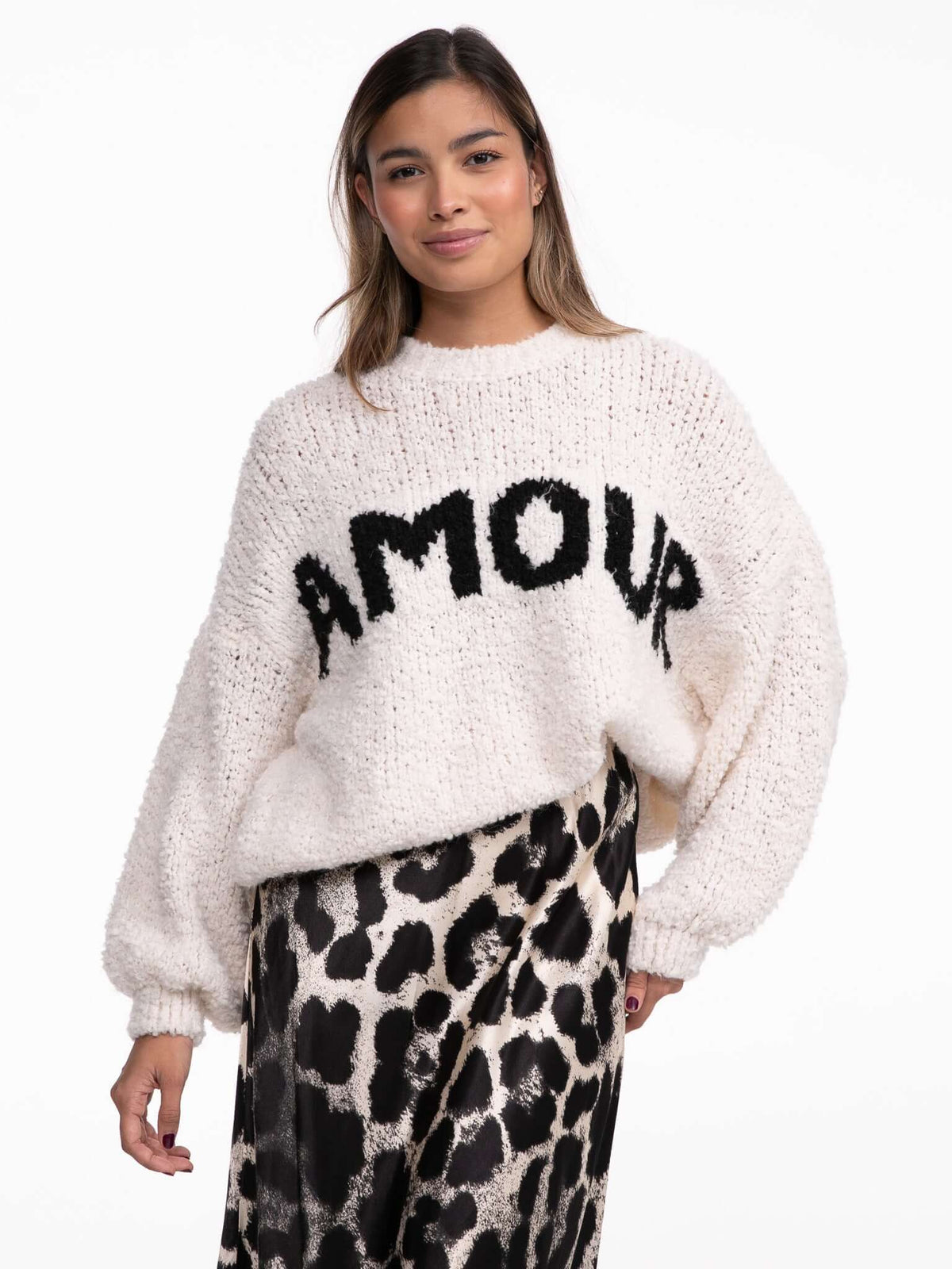 Pullover "Amour" in Creme