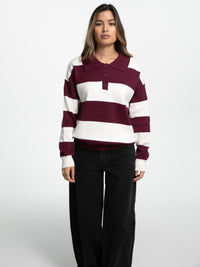 Polo-Shirt "Martina" in Burgundy