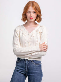 Cardigan "Grace" in Creme