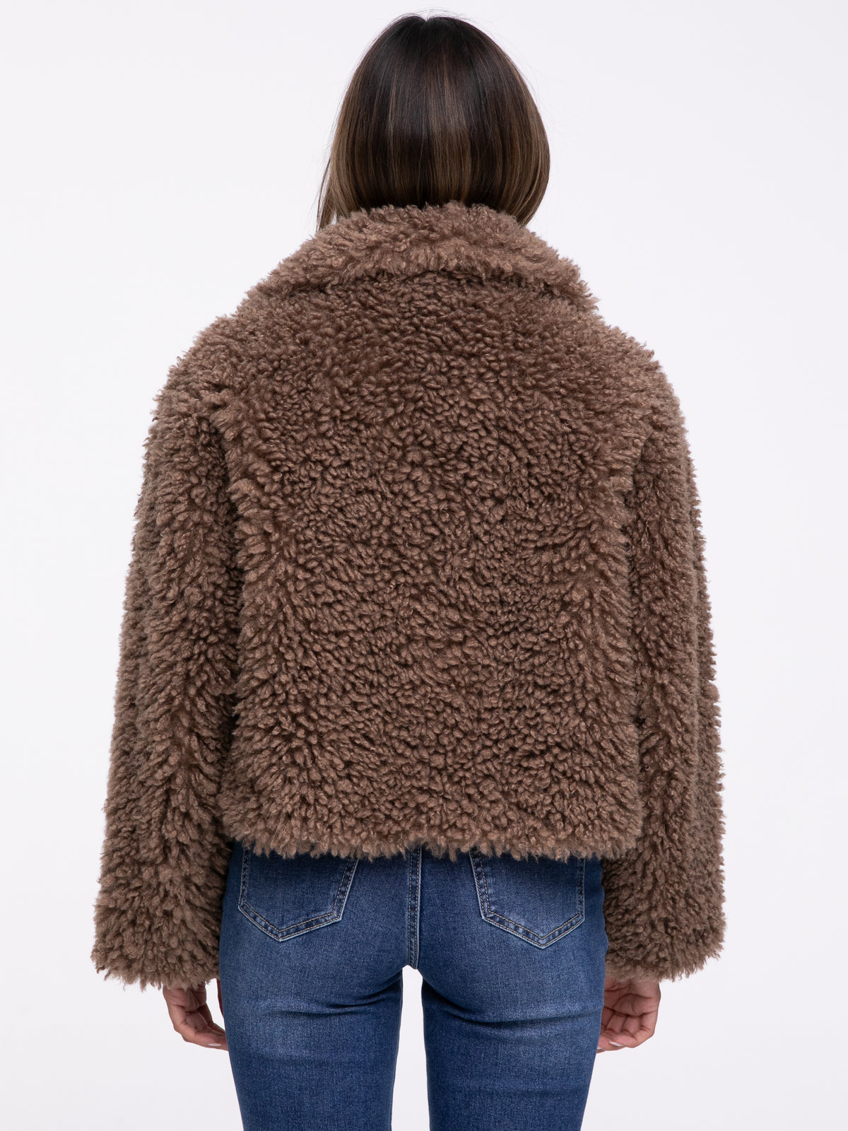 Teddyjacke "Lina" in Mocca