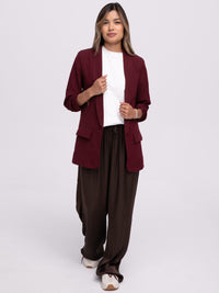 Satinhose „Sydney“ in Braun