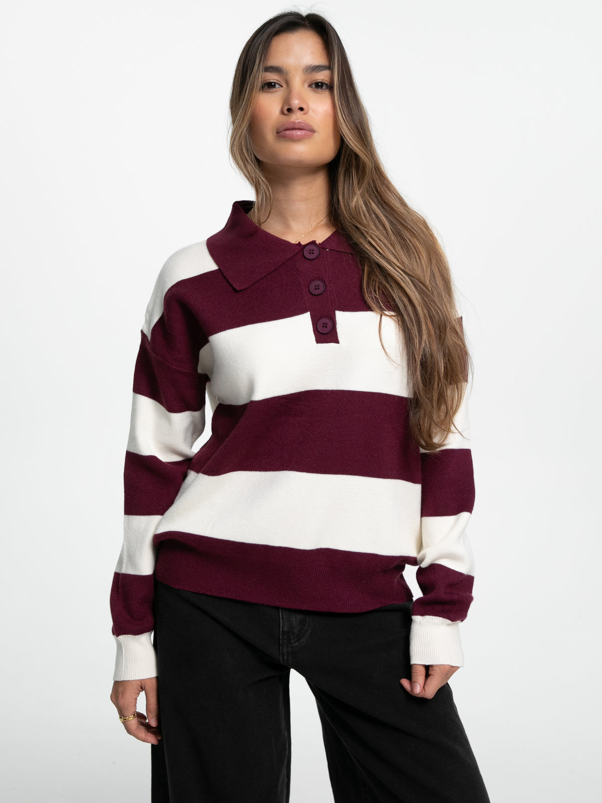 Polo-Shirt "Martina" in Burgundy