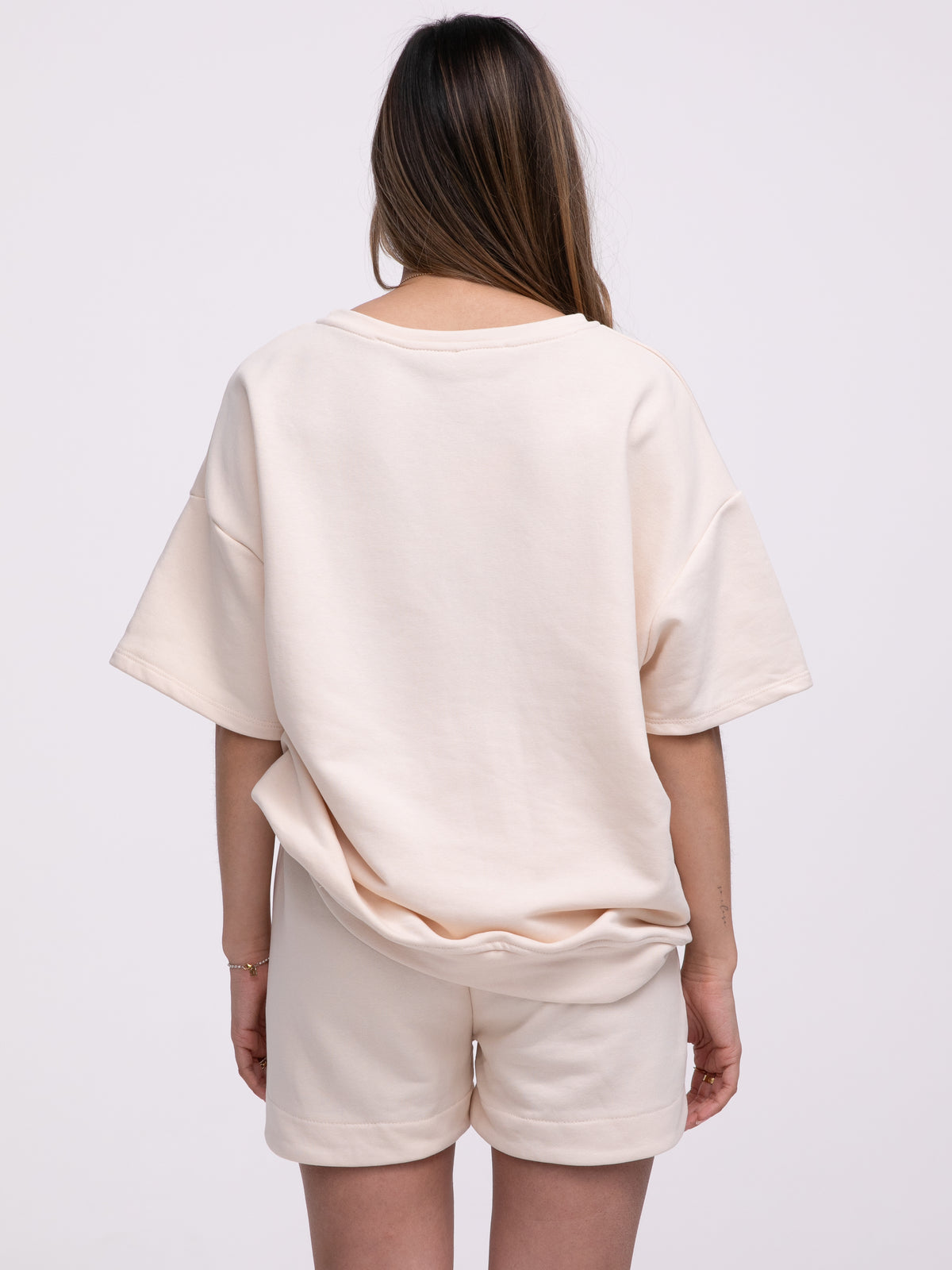 Kurzarm Sweater "Soho" in Beige