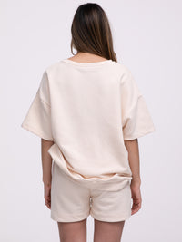 Kurzarm Sweater "Soho" in Beige
