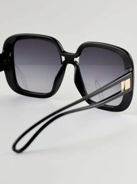 Oversize Sonnenbrille mit Gold-Details "Paris" in Schwarz