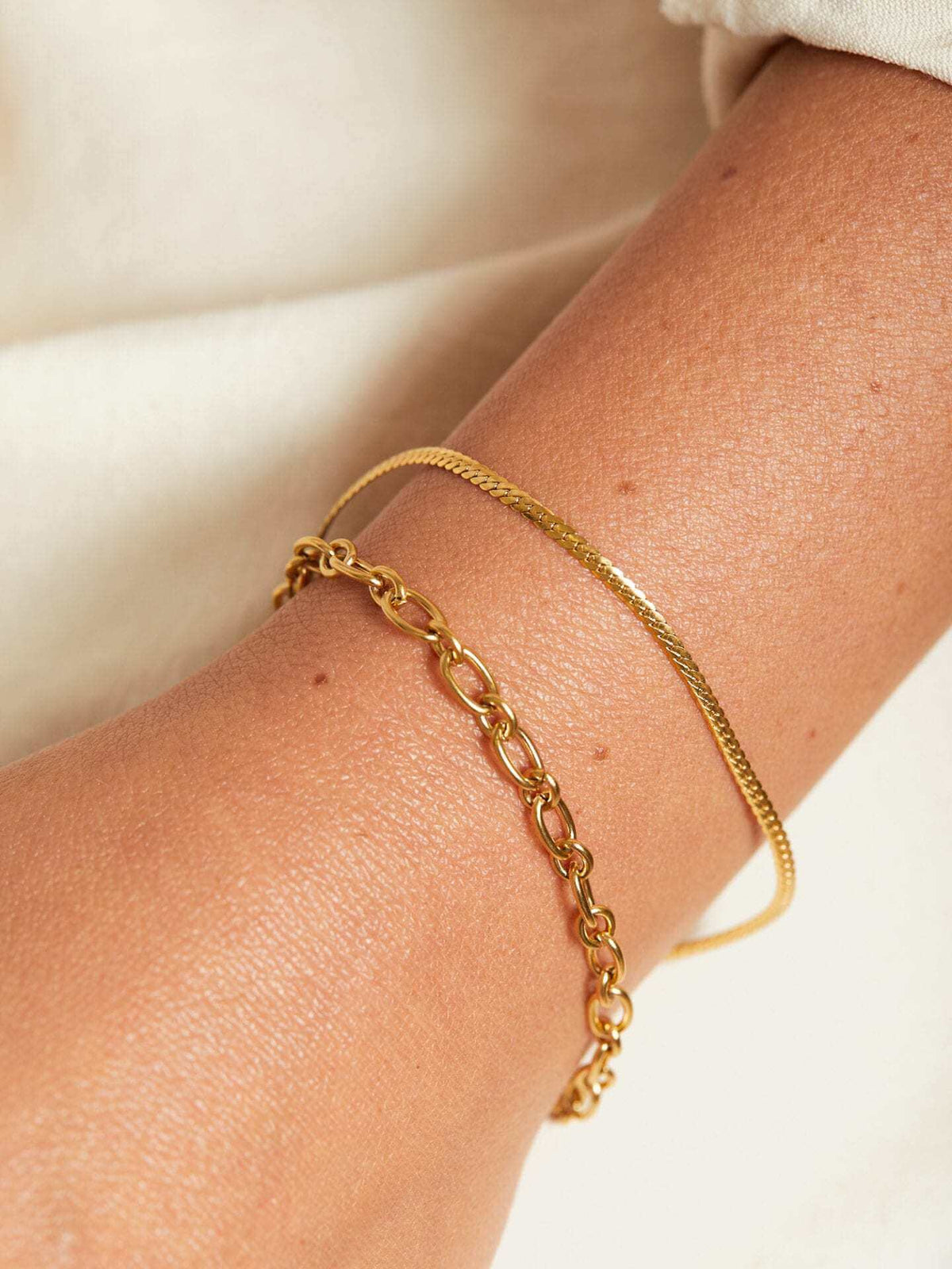 Zweiteiliges Armband in Gold