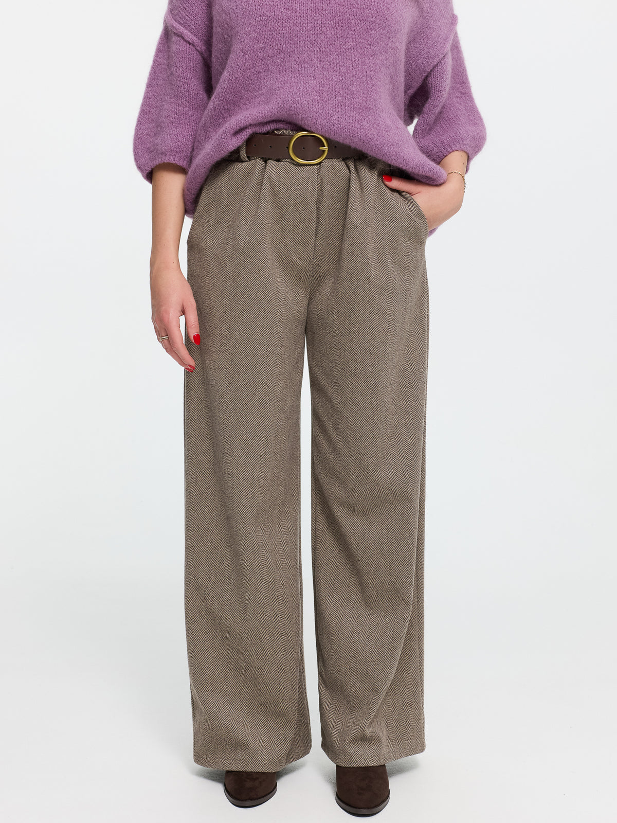 Stoffhose "Colette" in Hazelnut