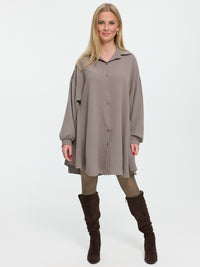 Longbluse "Irina" in Taupe