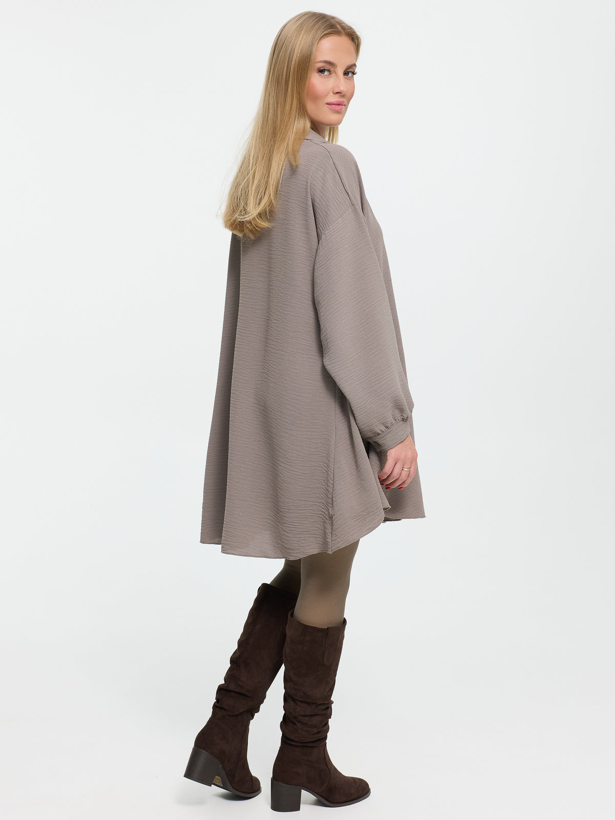 Longbluse "Irina" in Taupe