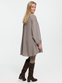 Longbluse "Irina" in Taupe