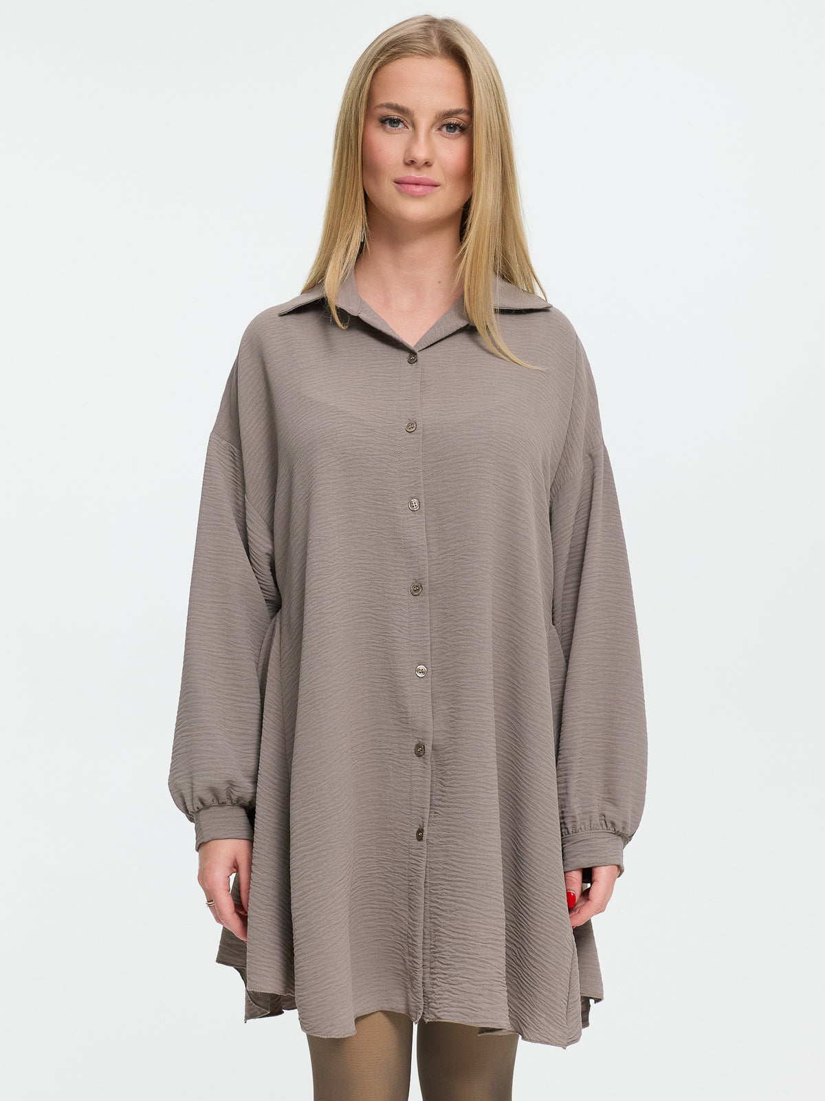 Longbluse "Irina" in Taupe