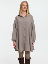 Longbluse "Irina" in Taupe