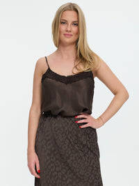 Spitzentop "Alina" in Braun