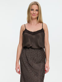 Spitzentop "Alina" in Braun