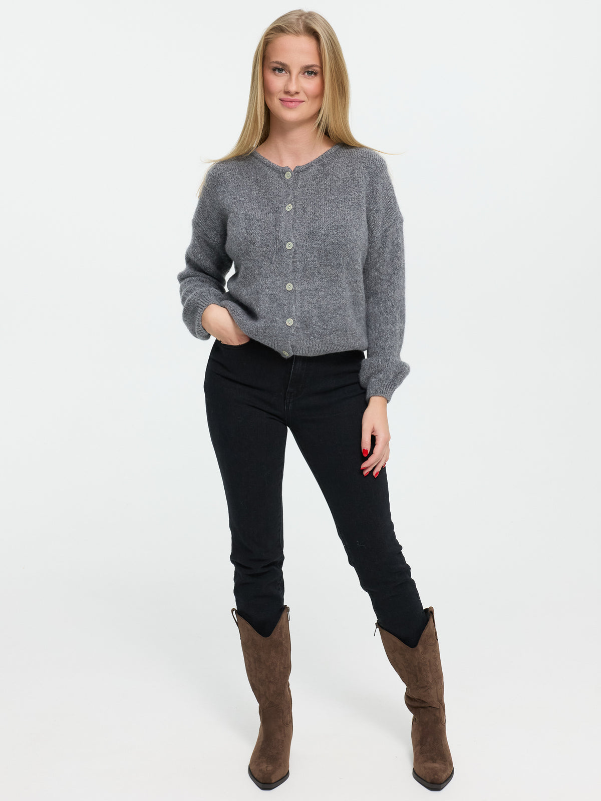 Cardigan "Serena" in Grau