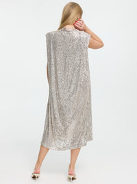 Paillettenkleid "Patty" in Silber