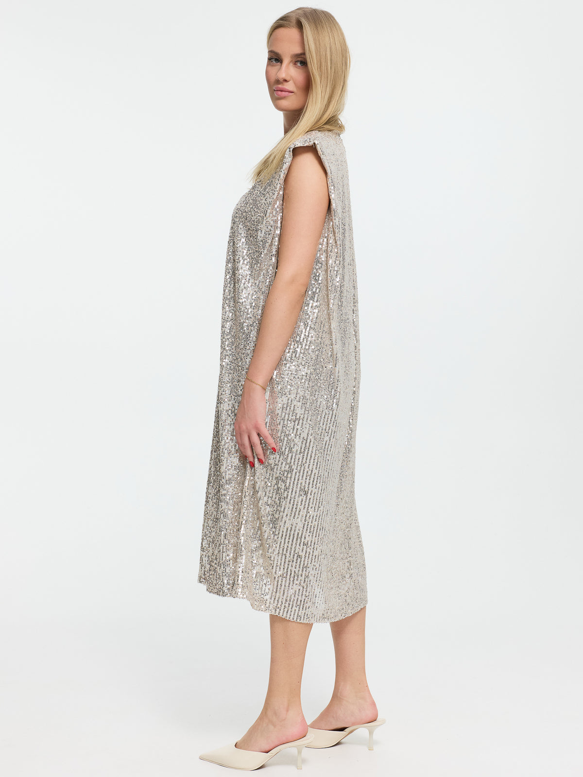 Paillettenkleid "Patty" in Silber