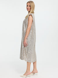 Paillettenkleid "Patty" in Silber