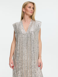 Paillettenkleid "Patty" in Silber
