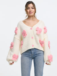 Häkel-Cardigan "Mina" in Creme