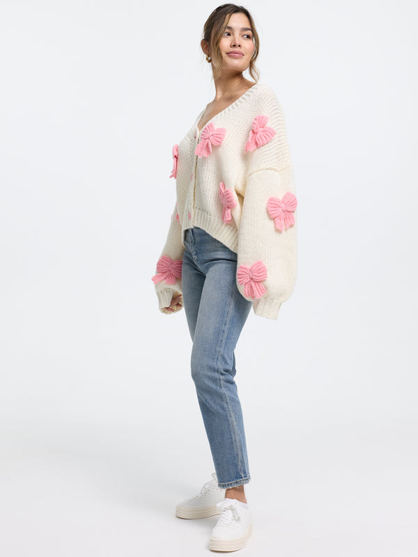 Häkel-Cardigan "Mina" in Creme