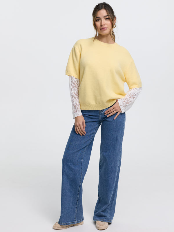 Strick-Shirt "Hannah" in Yellow