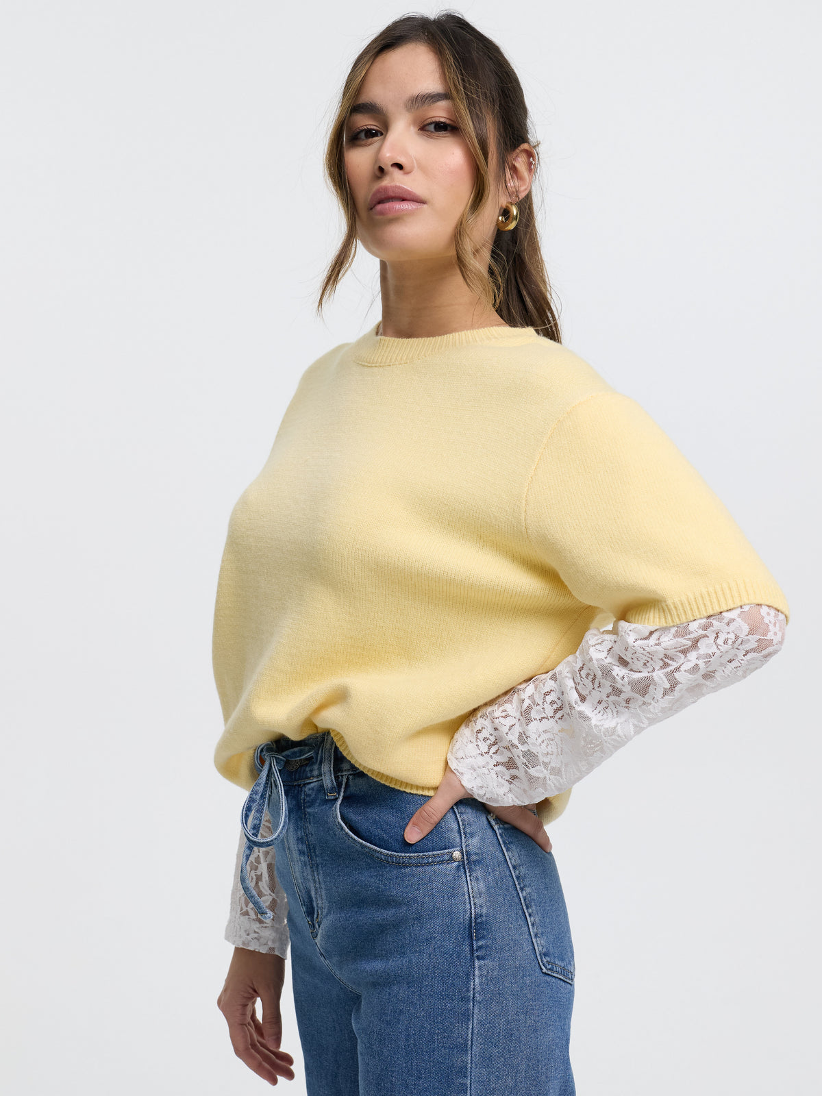 Strick-Shirt "Hannah" in Yellow