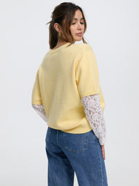 Strick-Shirt "Hannah" in Yellow