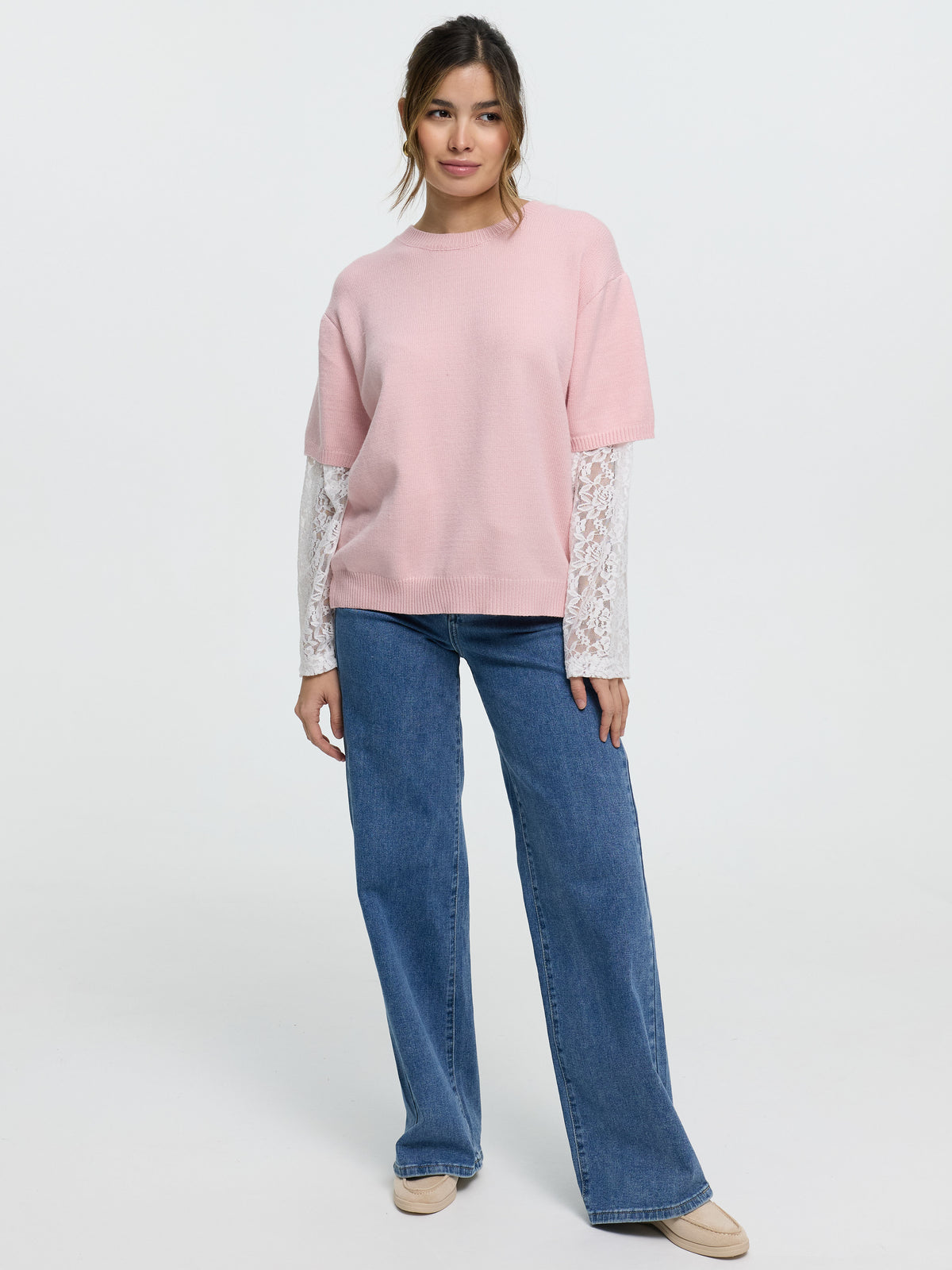 Strick-Shirt "Hannah" in Rosé