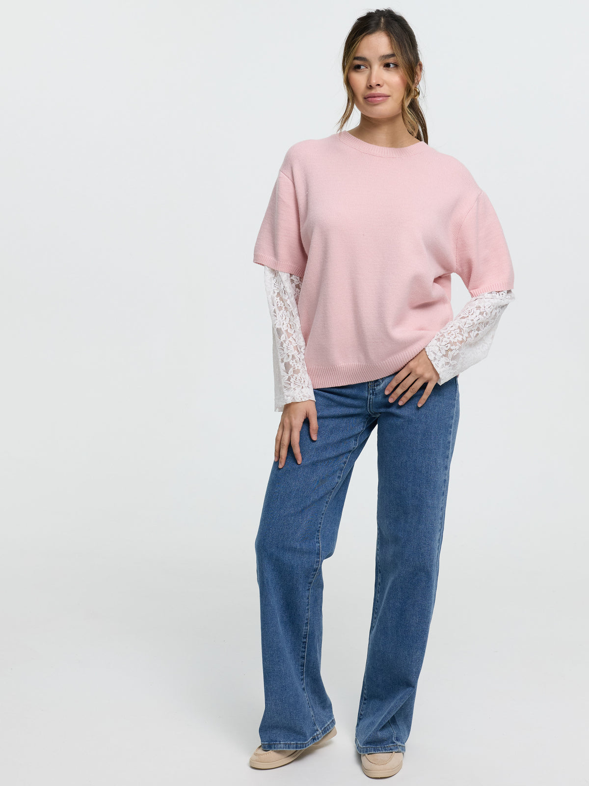 Strick-Shirt "Hannah" in Rosé