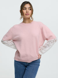 Strick-Shirt "Hannah" in Rosé