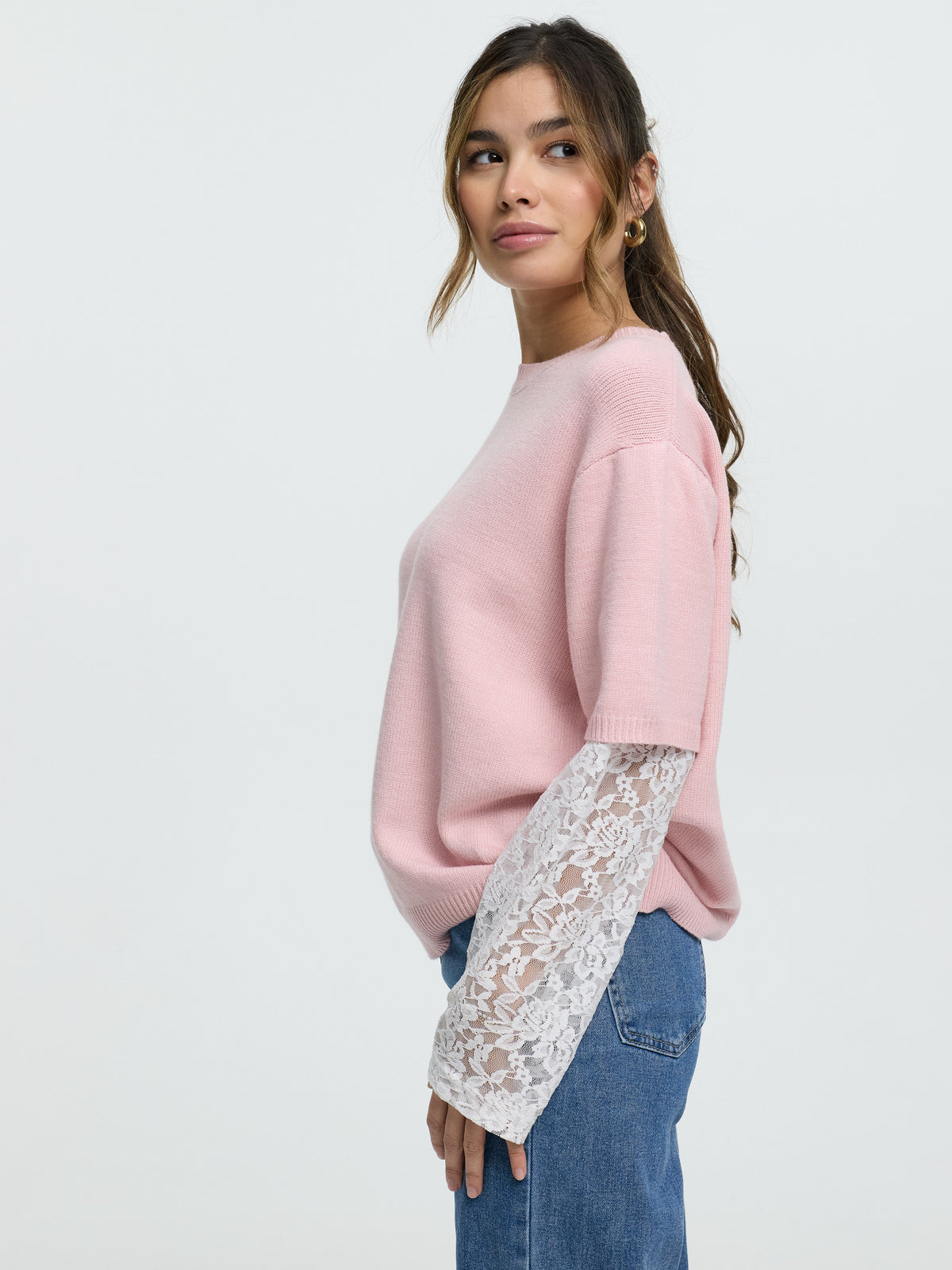 Strick-Shirt "Hannah" in Rosé