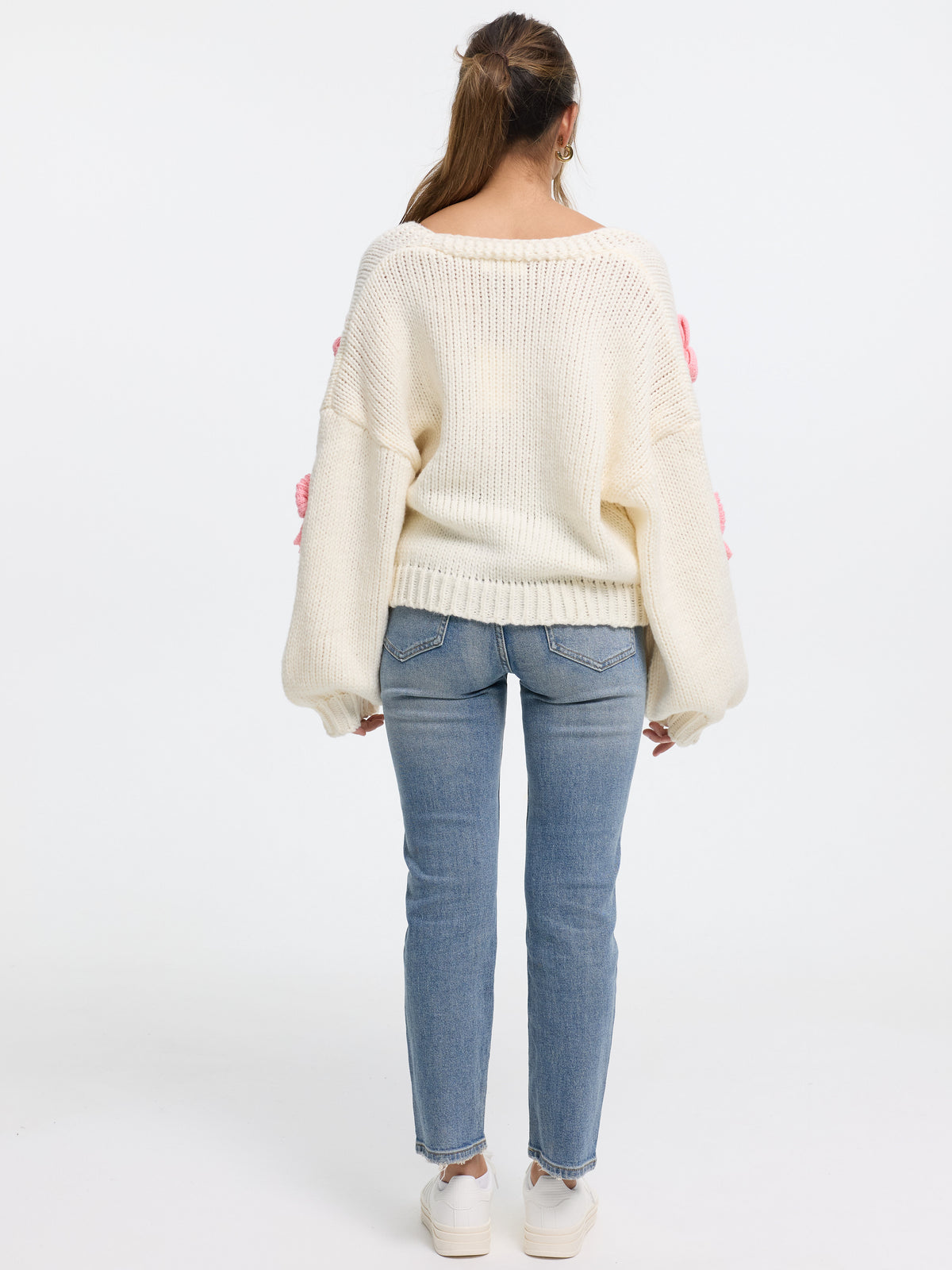 Häkel-Cardigan "Mina" in Creme