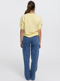 Kurzarm-Strickpullover "Lemonade" in Gelb