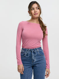 Langarmshirt "Anitha" in Rosa