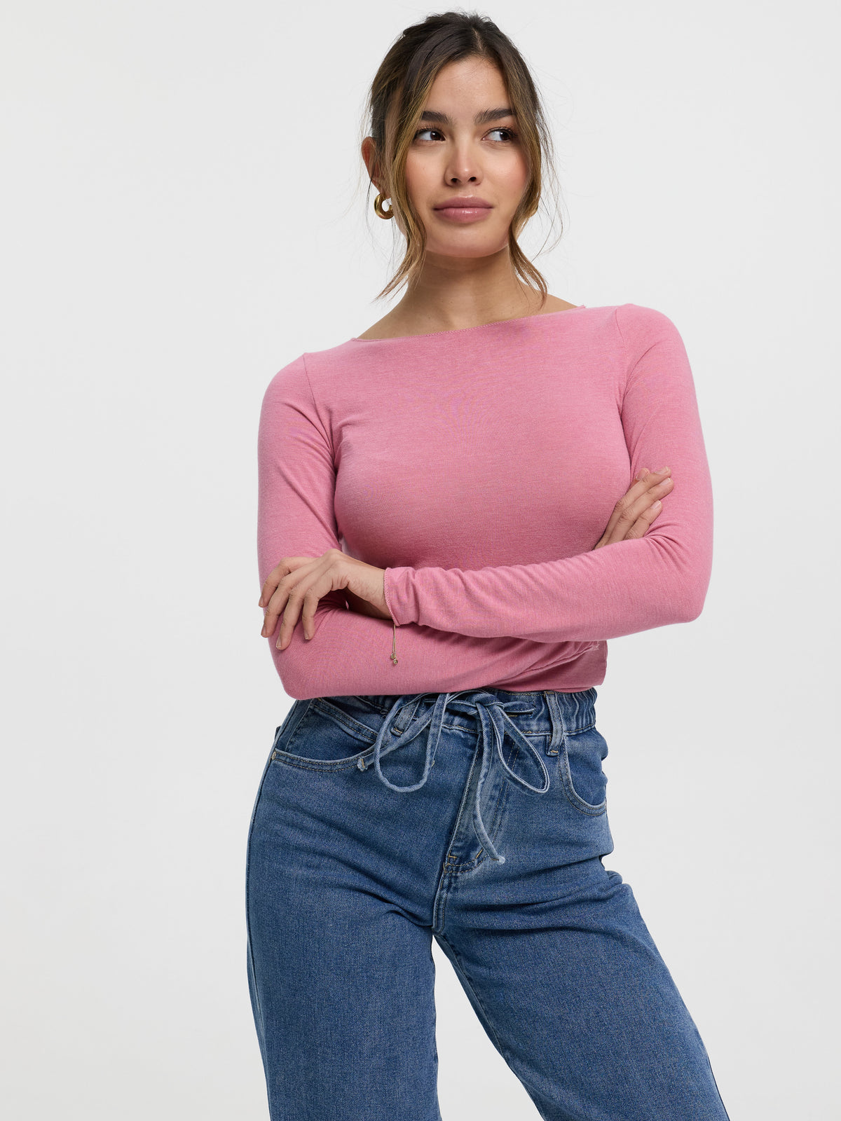 Langarmshirt "Anitha" in Rosa