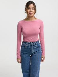 Langarmshirt "Anitha" in Rosa