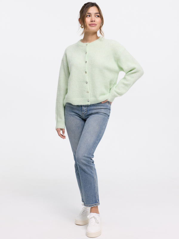 Cardigan "Lea" in Lagoon Green
