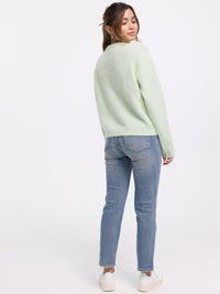 Cardigan "Lea" in Lagoon Green