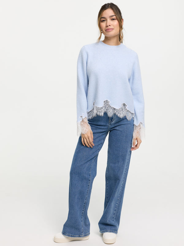 Strickpullover "Greta" in Babyblue