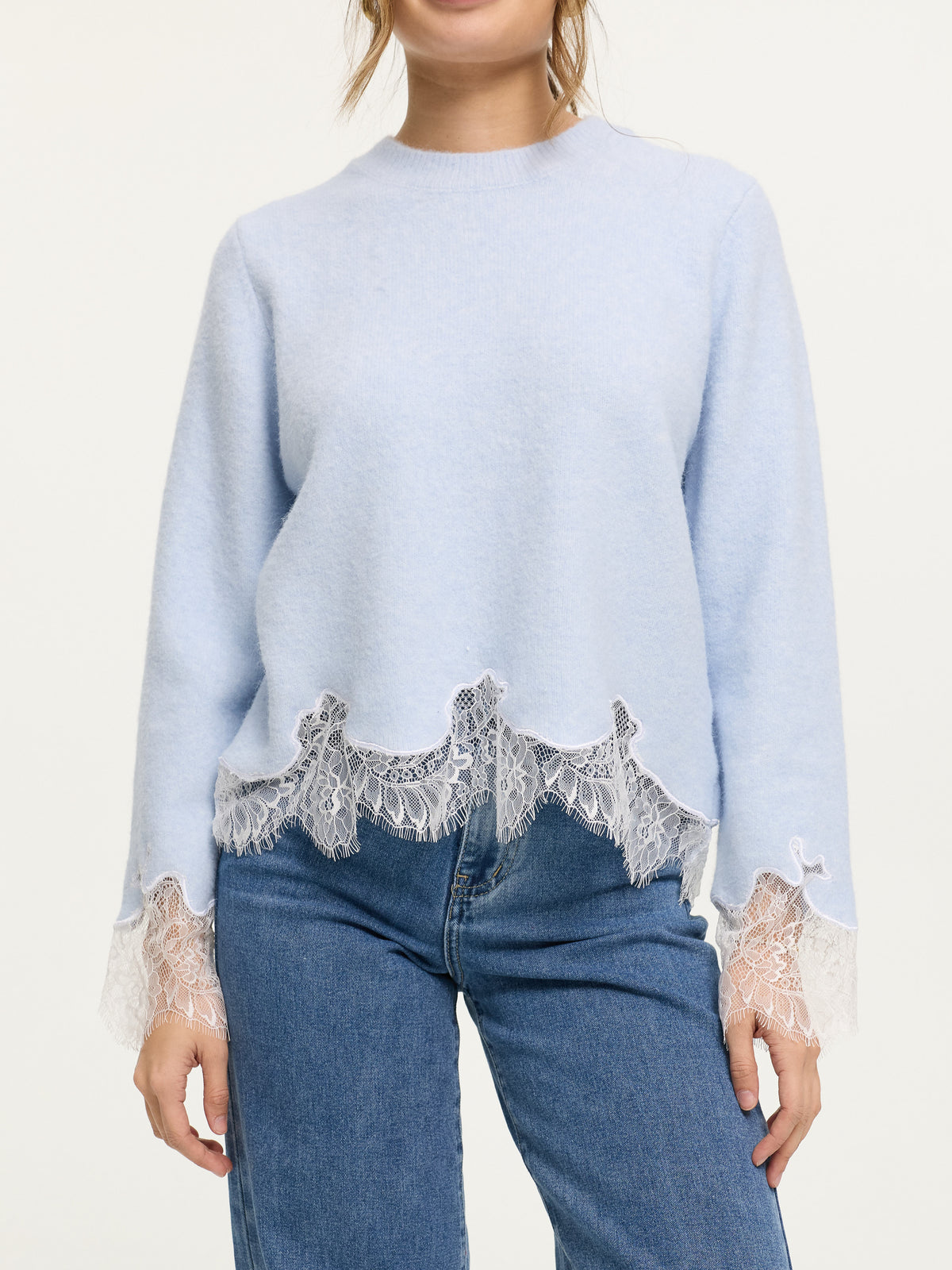 Strickpullover "Greta" in Babyblue