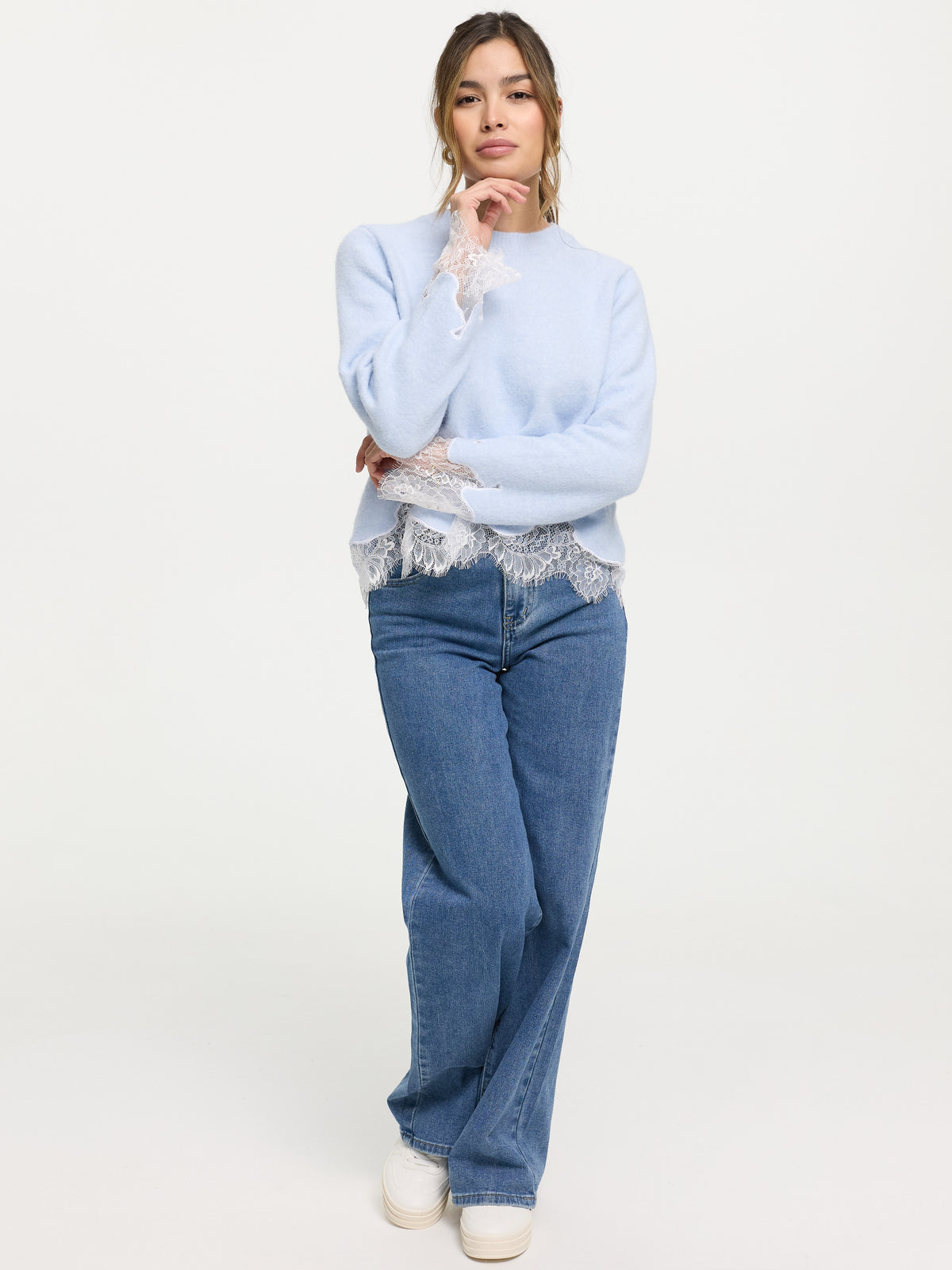 Strickpullover "Greta" in Babyblue