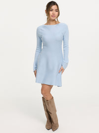 Kurzes Kleid "Amelia" in Babyblau