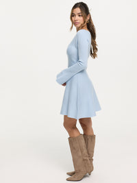 Kurzes Kleid "Amelia" in Babyblau